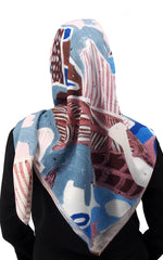 Load image into Gallery viewer, LS X Jie Wei - Elephants Square Scarf
